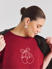 Simply Be Black/Red 2 Pack of Graphic Tees - Image 4 of 5
