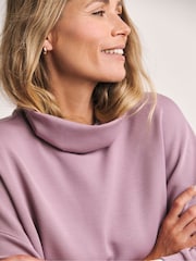 Anthology By JD Williams Purple Premium High Neck Zip Side Sweatshirt - Image 2 of 4