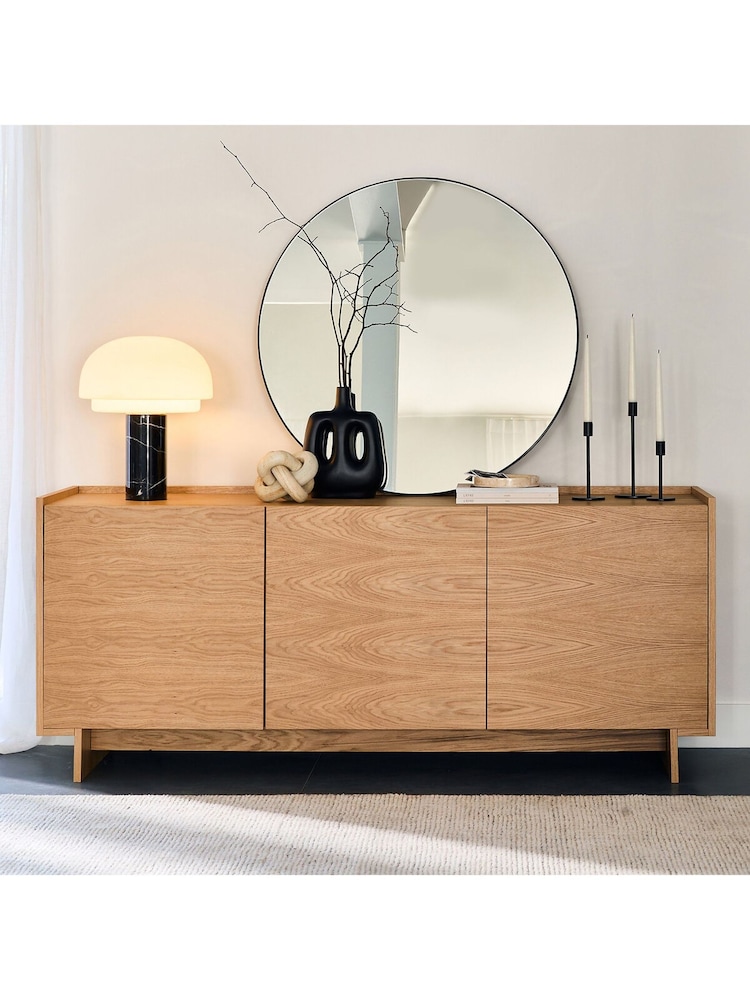 La Redoute Intérieurs Black Denho Oak Veneer Sideboard - Image 1 of 5