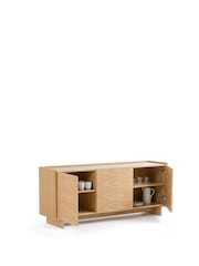 La Redoute Intérieurs Black Denho Oak Veneer Sideboard - Image 3 of 5