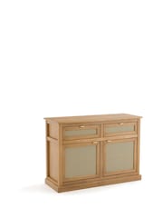 La Redoute Intérieurs White Alvaro Pine & Perforated Metal Sideboard - Image 2 of 6