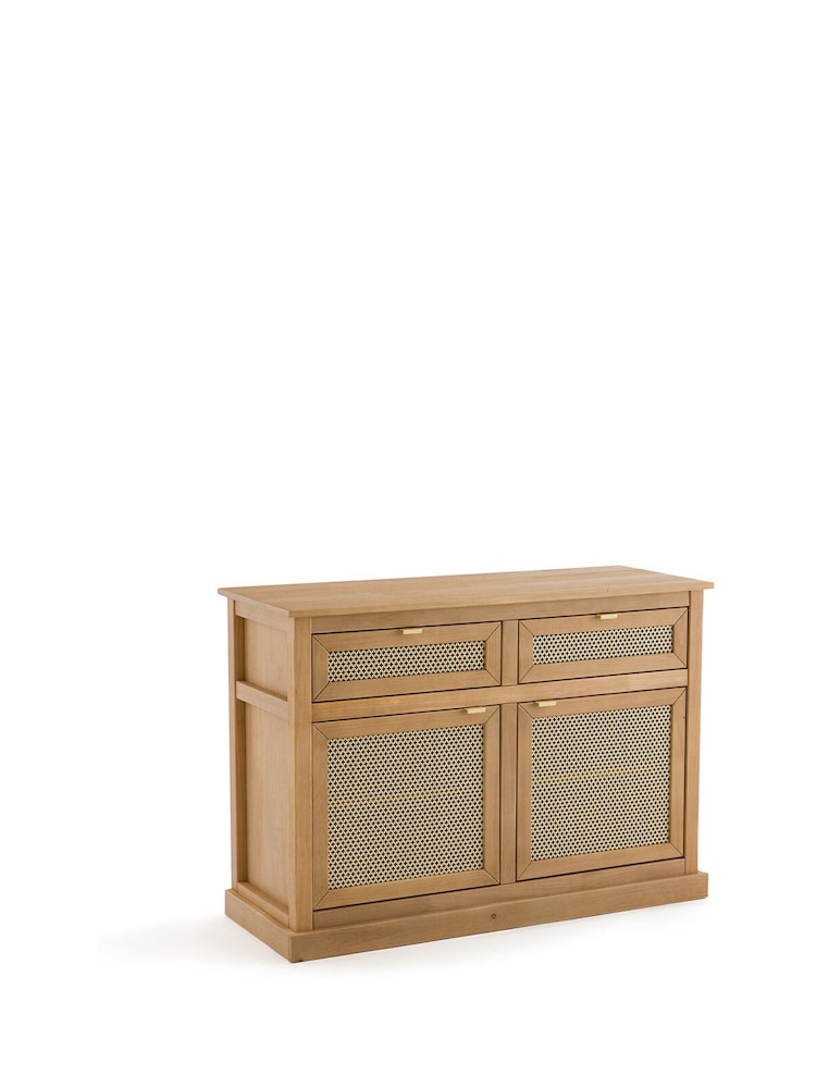 La Redoute Intérieurs White Alvaro Pine & Perforated Metal Sideboard - Image 2 of 6