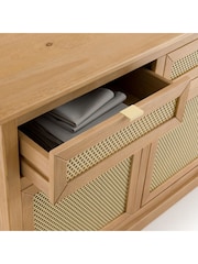 La Redoute Intérieurs White Alvaro Pine & Perforated Metal Sideboard - Image 5 of 6