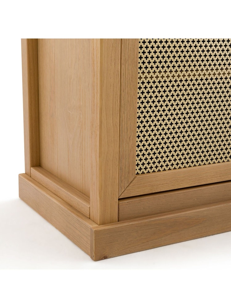 La Redoute Intérieurs White Alvaro Pine & Perforated Metal Sideboard - Image 6 of 6