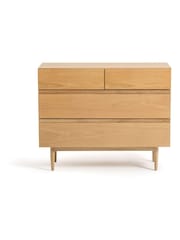 La Redoute Intérieurs Oak Laval Chest of 4 Drawers - Image 1 of 6