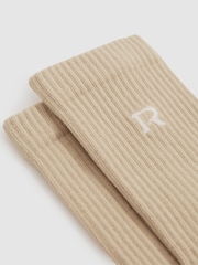 Reiss Rihanna Cotton-Blend Logo-Embroidered Crew Socks - Imagen 2 de 3