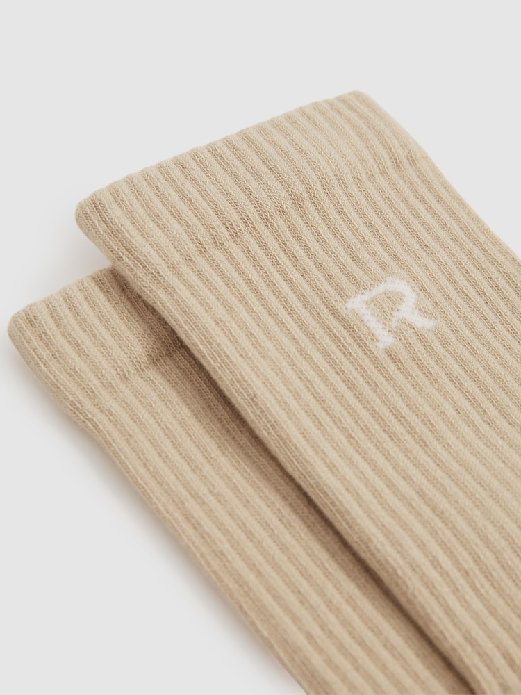 Reiss Rihanna Cotton-Blend Logo-Embroidered Crew Socks - Imagen 2 de 3