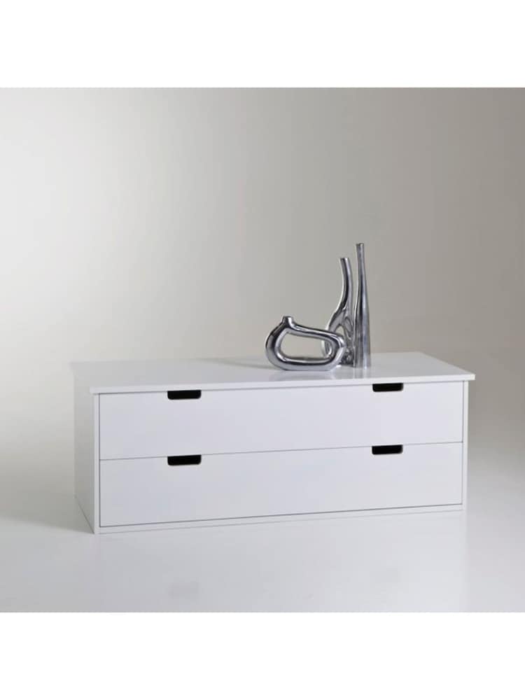 La Redoute Intérieurs White Crawley Chest of 2 Drawers - Image 1 of 2