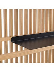 La Redoute Intérieurs Oak Jac Solid & Metal Slatted Console Table - Image 5 of 5