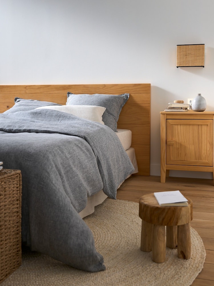 La Redoute Intérieurs Light Wood Jalun Brushed Solid Pine King Headboard - Image 1 of 4