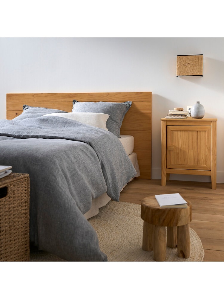 La Redoute Intérieurs Light Wood Jalun Brushed Solid Pine Super King Headboard - Image 1 of 4