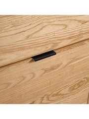 La Redoute Intérieurs Wood and Metal Jarta Ash Veneer 3-Door Shoe Cabinet - Image 3 of 6