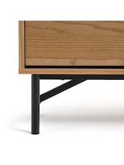 La Redoute Intérieurs Wood and Metal Jarta Ash Veneer 3-Door Shoe Cabinet - Image 5 of 6
