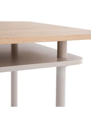 La Redoute Intérieurs Oak Biniti Double Top 6 Seater Dining Table Desk - Image 3 of 7