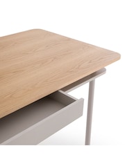 La Redoute Intérieurs Oak Biniti Double Top 6 Seater Dining Table Desk - Image 4 of 7