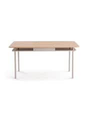 La Redoute Intérieurs Oak Biniti Double Top 6 Seater Dining Table Desk - Image 5 of 7