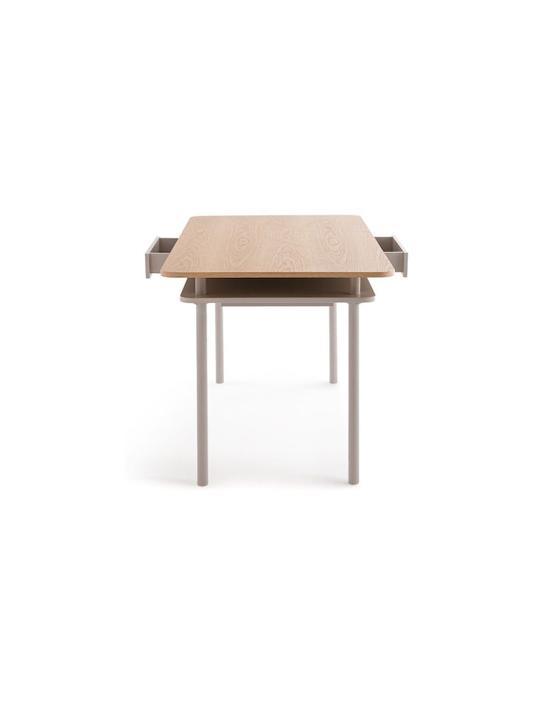 La Redoute Intérieurs Oak Biniti Double Top 6 Seater Dining Table Desk - Image 7 of 7