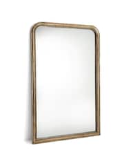 La Redoute Intérieurs Aged Gold Afsan Solid Mango Wood Mirror - Image 1 of 2