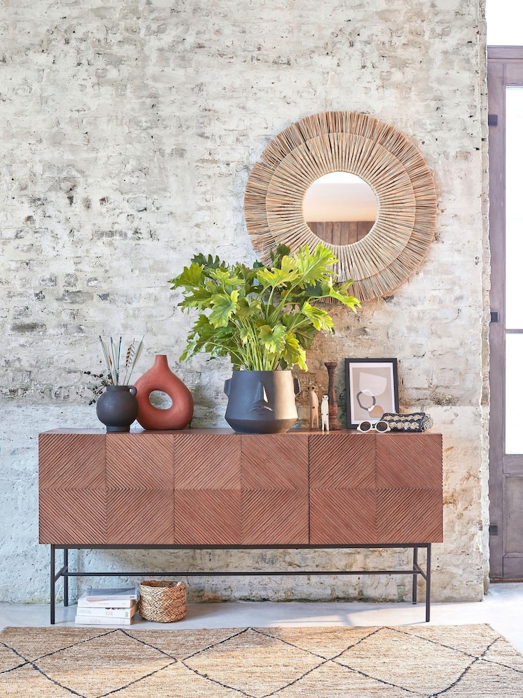 La Redoute Intérieurs Oak Jerem Oak Veneered Textured Sideboard - Image 1 of 6