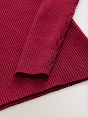 Berry Red Roll Neck Knit Jumper (3-16yrs) - Image 4 of 4