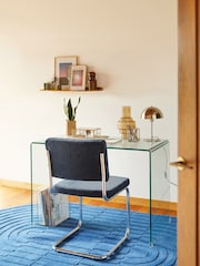 La Redoute Intérieurs Glass Transparent Joan Tempered Glass Console Desk - Image 1 of 5