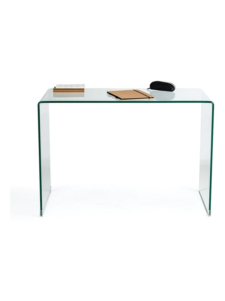 La Redoute Intérieurs Glass Transparent Joan Tempered Glass Console Desk - Image 2 of 5