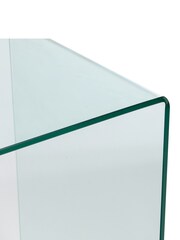 La Redoute Intérieurs Glass Transparent Joan Tempered Glass Console Desk - Image 5 of 5