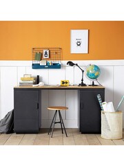 La Redoute Intérieurs Grey and Wood Agama Metal & Oak Desk - Image 2 of 7
