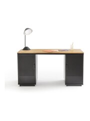 La Redoute Intérieurs Grey and Wood Agama Metal & Oak Desk - Image 3 of 7