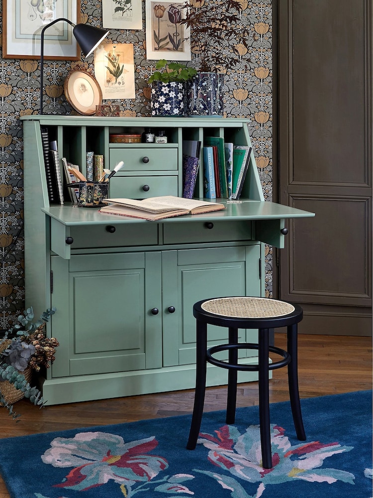 La Redoute Intérieurs Grey Green Betta Secretary Desk - Image 1 of 5