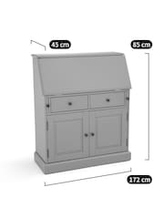 La Redoute Intérieurs Grey Green Betta Secretary Desk - Image 4 of 5