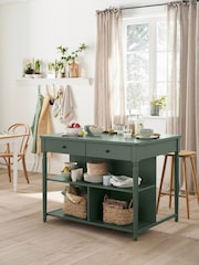 La Redoute Intérieurs Green Baudry Pine Kitchen Island - Image 1 of 6