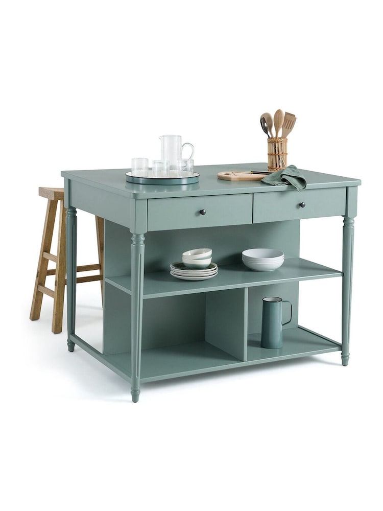 La Redoute Intérieurs Green Baudry Pine Kitchen Island - Image 2 of 6