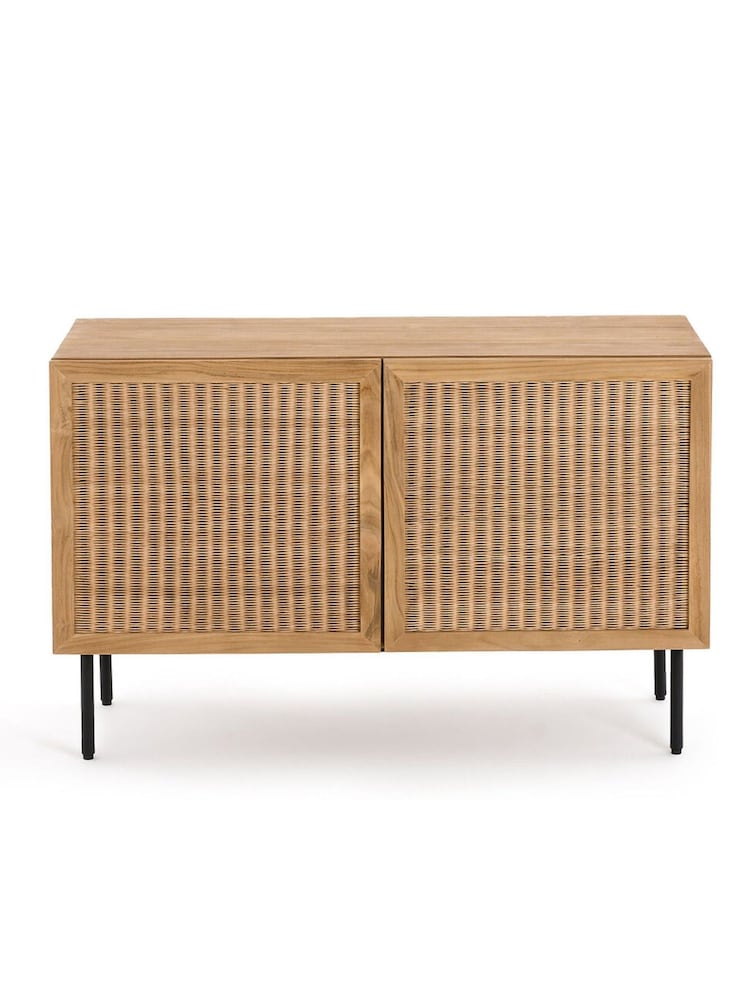 La Redoute Intérieurs Natural Tekora Solid Teak and Woven Rattan Sideboard - Image 1 of 7
