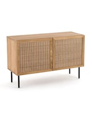 La Redoute Intérieurs Natural Tekora Solid Teak and Woven Rattan Sideboard - Image 2 of 7