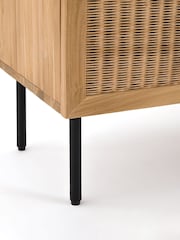 La Redoute Intérieurs Natural Tekora Solid Teak and Woven Rattan Sideboard - Image 5 of 7
