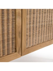 La Redoute Intérieurs Natural Tekora Solid Teak and Woven Rattan Sideboard - Image 6 of 7