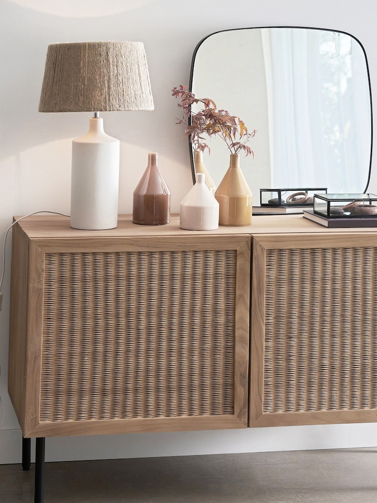 La Redoute Intérieurs Natural Tekora Solid Teak and Woven Rattan Sideboard - Image 7 of 7