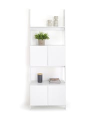 La Redoute Intérieurs White Domeno WallMounted Ladder Painted Shelving Unit wi Cupboards - Image 3 of 6