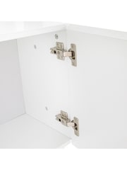 La Redoute Intérieurs White Domeno WallMounted Ladder Painted Shelving Unit wi Cupboards - Image 5 of 6