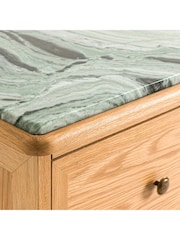 La Redoute Intérieurs Natural Ajulne Oak & Marble Chest of 3 Drawers - Image 6 of 7