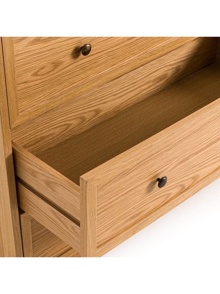 La Redoute Intérieurs Natural Ajulne Oak & Marble Chest of 3 Drawers - Image 7 of 7
