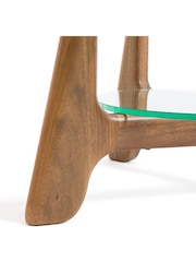 La Redoute Intérieurs Aiole Glass and Walnut Double-Top Coffee Table - Image 2 of 4