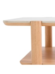 La Redoute Intérieurs Marble Ambre Oak and Reconstituted Marble Coffee Table - Image 5 of 6