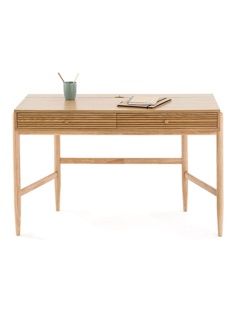 La Redoute Intérieurs Briniac Oak Veneer Desk - Image 2 of 6