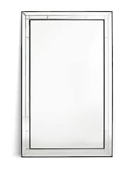 La Redoute Intérieurs Black Andella Bevelled Finish Rectangular Mirror - Image 1 of 3
