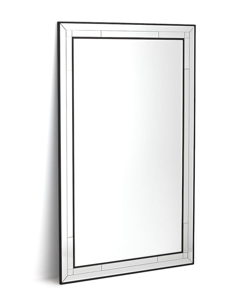 La Redoute Intérieurs Black Andella Bevelled Finish Rectangular Mirror - Image 2 of 3