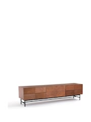 La Redoute Intérieurs Jerem 180cm Textured Front Walnut Stained TV Unit - Image 2 of 6