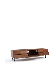 La Redoute Intérieurs Jerem 180cm Textured Front Walnut Stained TV Unit - Image 4 of 6