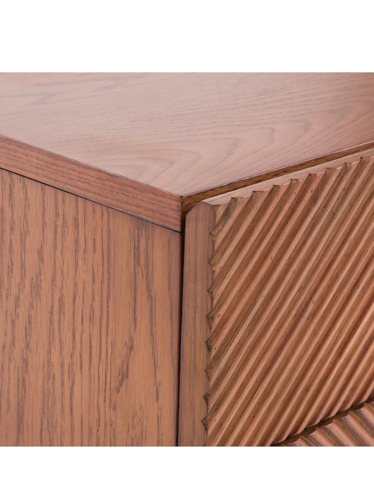 La Redoute Intérieurs Jerem 180cm Textured Front Walnut Stained TV Unit - Image 6 of 6
